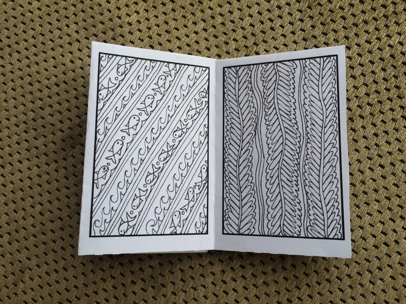 Download DIY Mini Zine Zentangle Colouring Book Instant Download | Etsy