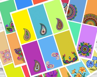 Printable Mini Gift Cards — 30 Foldable Thank You & Blank Note Cards, Instant Download