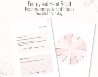 14-Day Energy Reset Journal Self Care Planner Habit Tracker (Digital Download)
