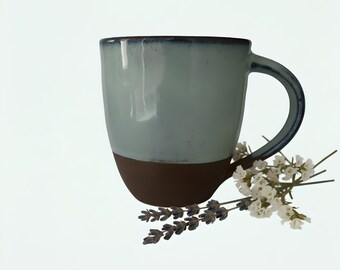 Handmade Stoneware Coffee Mug 12 oz Artisan Ceramic Mug Crafted in Nepal