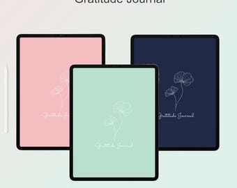 Digital Gratitude Journal – 6-Month Wellness Planner, Goodnotes (3 colors)(Digital Download)