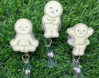 Green Guy Badge Reel, ID Clip, ID Holder, Retractable Badge Reel, Nurse ID Holder, Badge Reel, Nurse Badge Reel,  Reel