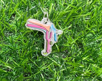 Badge Reel Charm, Badge Reel Accessory, OBGYN, Speculum Charm, Gyno Charm