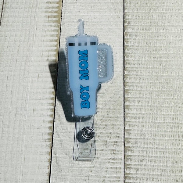 Carrete de insignia de mamá de niño, clip de identificación, titular de identificación, carrete de insignia retráctil, titular de identificación de enfermera, carrete de insignia, mamá de niño, vaso