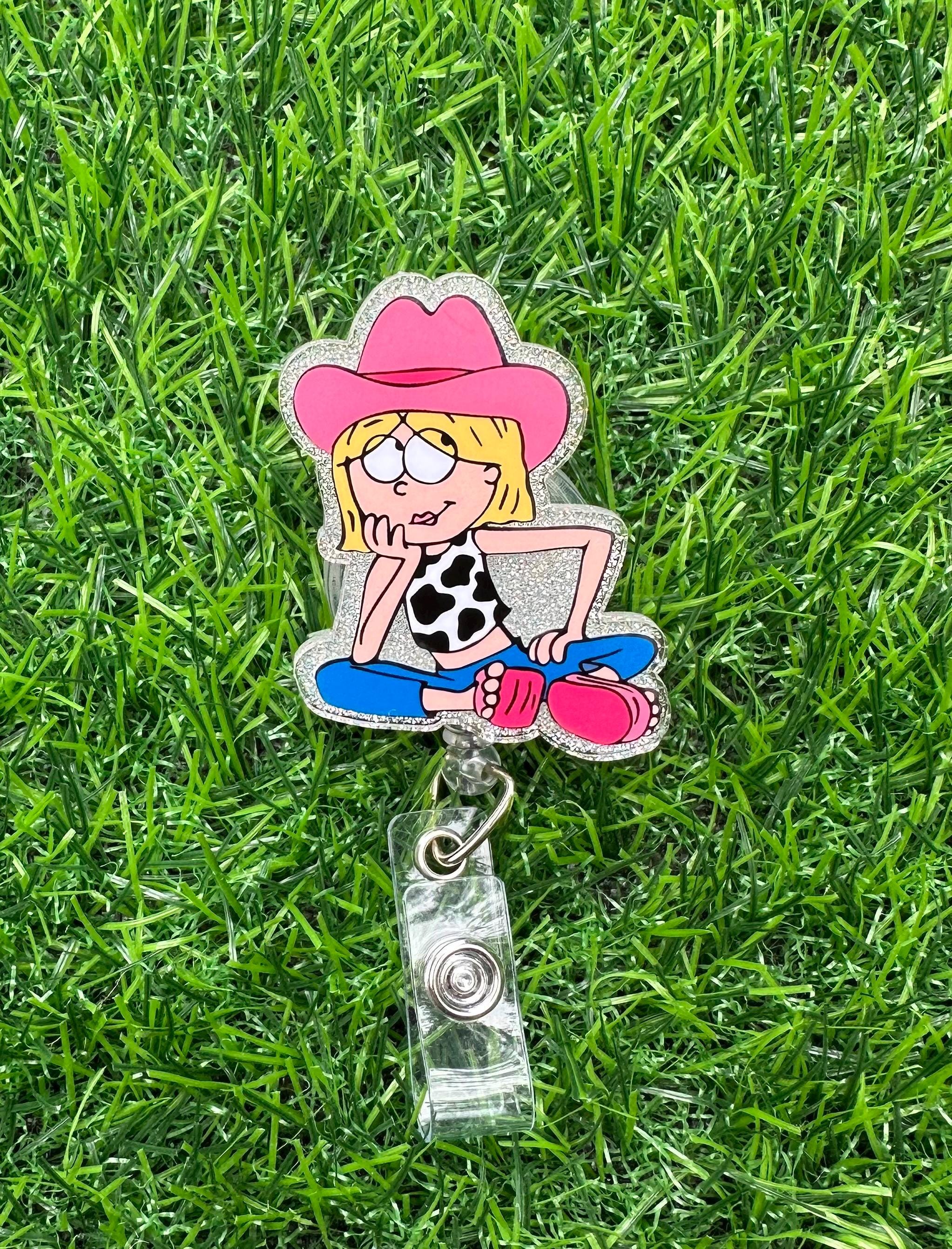 Cowgirl Badge Reel, ID Clip, ID Holder, Retractable Badge Reel, Nurse ID Holder, Badge Reel, Sassy, Cowgirl