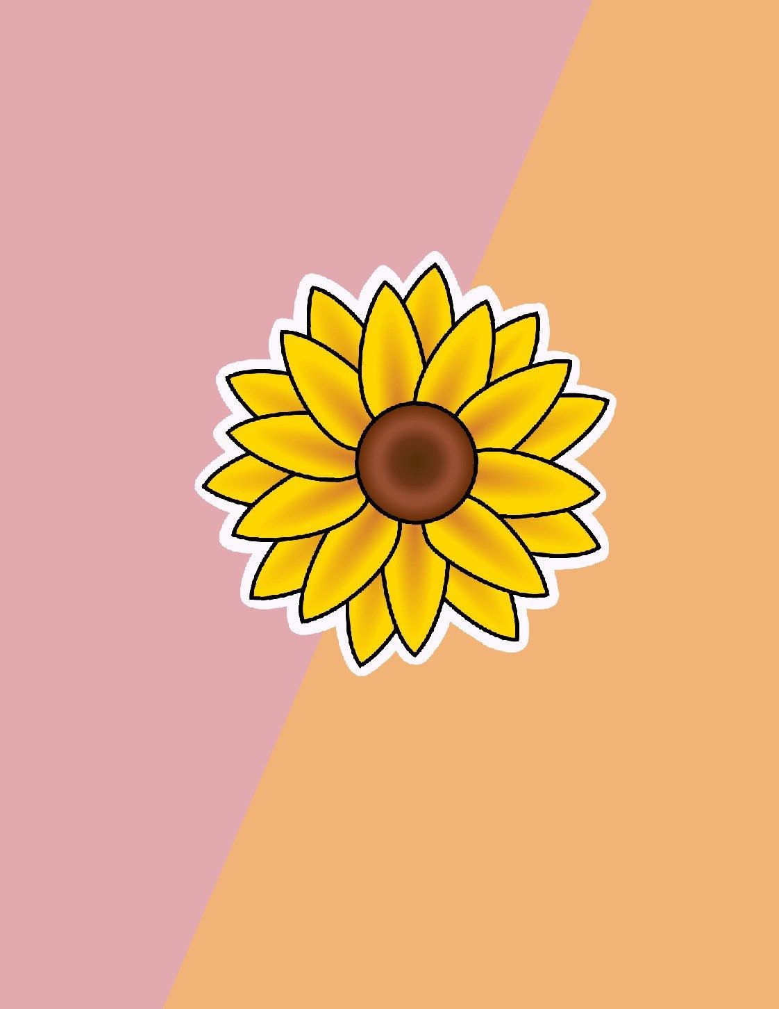 Sunflower sticker | Etsy