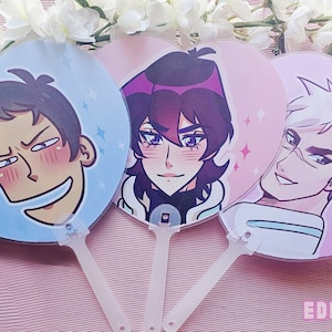 Lance, Keith, and Shiro PVC Fans - [ VOLTRON ]