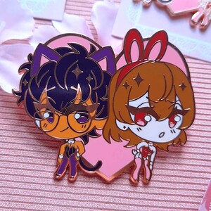 Emaille pin Shuake Kitty & Bunny - [ PERSONA 5 ]