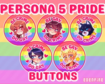 P5 Pride Buttons - [PERSONA 5]