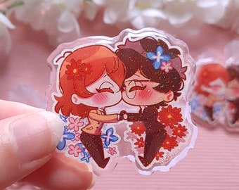 Shuake Glitter Acrylic Pin - [ PERSONA 5 ]