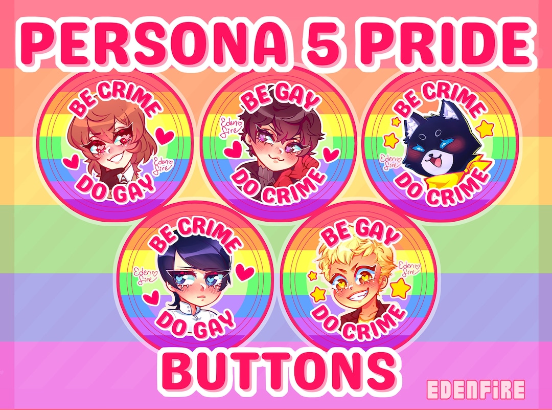 P5 Pride Buttons - [PERSONA 5] - Etsy