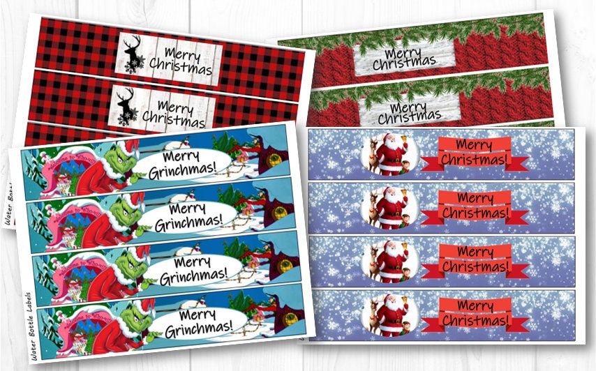 The Grinch Bottle Labels - oscarsitosroom, special offer 3.99$