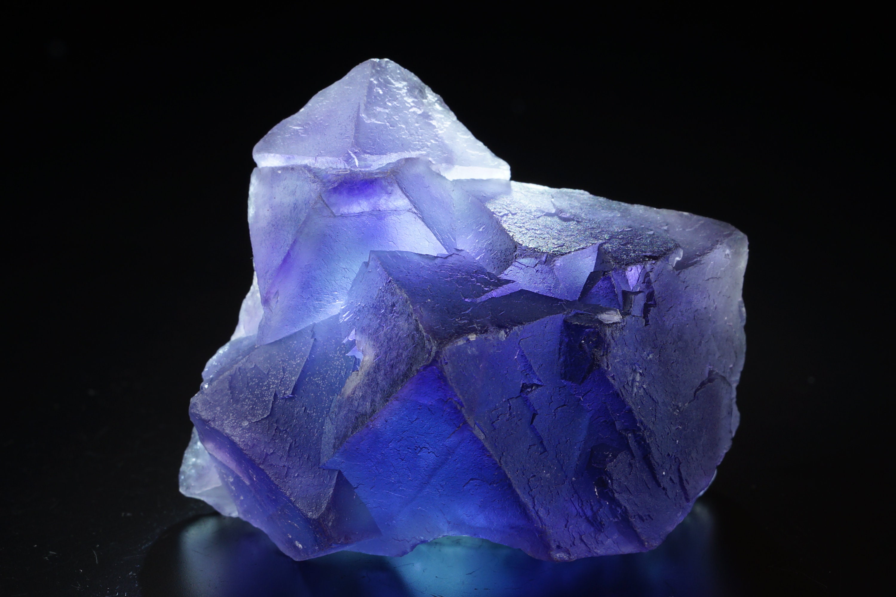 Fluorite Crystal Cluster: Purple and Blue Stone (70g From China