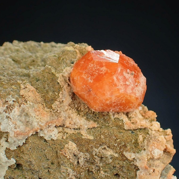 Orange Analcime Crystal - Rare Mineral from unknown location