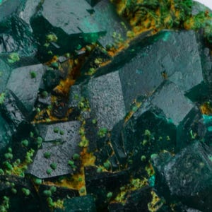 Dioptase and Malachite Crystal Specimen - Tantara Mine, DR Congo