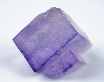 Fluorit Mineral: Purpur Roher Kristall ( Marokko, 32g )