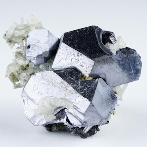 Quartz with Galena Crystal: Natural Mineral Specimen (44g, Bulgaria)