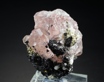 Pink FLUORITE & Pyrite 11g - 2,6 x 1,3 x 1,0 cm CHINA - Xianghualing Mine