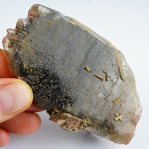 Smoky Quartz with Stilbite 183g - 9,9 x 6,7 x 4,0 cm Poland - Strzegom