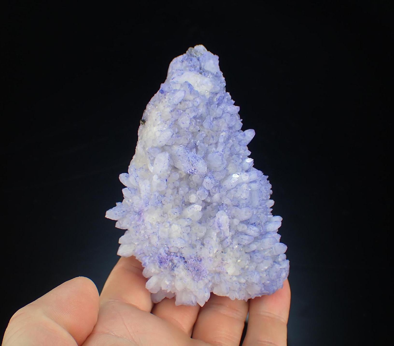 Azure Dream From Lesotho — Quartz Cluster Dusted With Azurite Magic ...