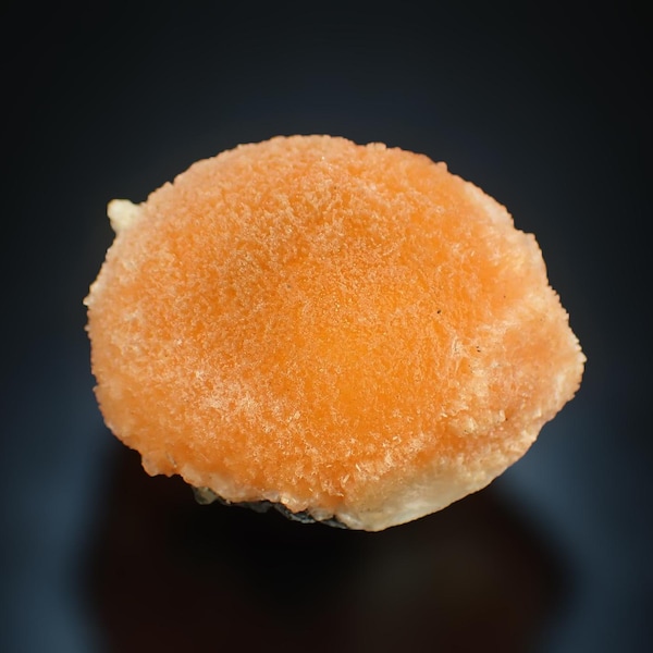 Mesolite, Thomsonite & Stilbite Mineral: Vibrant Orange Crystal from India