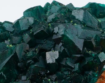 Dioptase and Malachite Crystal Specimen (28g, DR Congo)