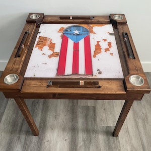 Wooden/wood domino table-Puerto Rico -Made in USA