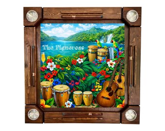 Handmade Big Wooden/wood domino table - Custom Order  - Folding wooden legs -Made in USA