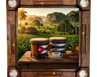 Full-size Handmade  Wooden/wood domino table - Pinar del Rio - Viñales -  Cuba -  Wood Folding Legs - Made in USA