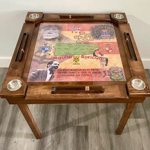 Wooden/wood domino table-Puerto Rico -Made in USA