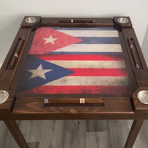 Wooden/wood domino table-Puerto Rico and Cuba-Made in USA