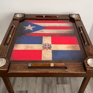 Wooden/wood domino table-Puerto Rico and Dominican Republic -Made in USA