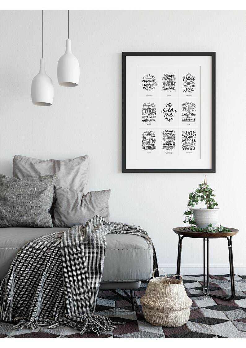 LARGE A1 the Golden Rule Print Wall Hanging Wall Decor Etsy