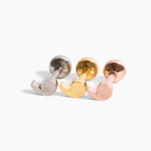 Apostrophe Tragus Earring • Threadless Push Back Mini Cartilage Earring • 18g Grammar Conch Piercing • Dainty Helix Screwback • Tiny Tragus