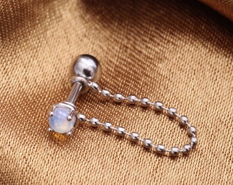 Chain Dangle Earrings • Threader Connector Chain • Chain Link Earrings • Kpop Beaded Connecting Chain • Rose Gold Silver Interchangeable