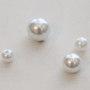 Pearl Add-ons Origami Jewels Belly Rings Pearl Screwbacks Belly Button Piercings Pearl Navel Ring image 1