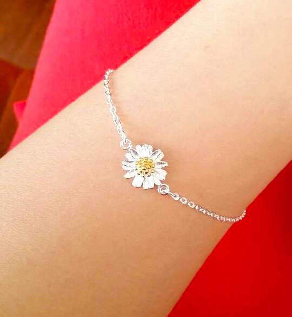 Elegant Daisy Flower Jewelry Set 925 Sterling Silver Studs Etsy