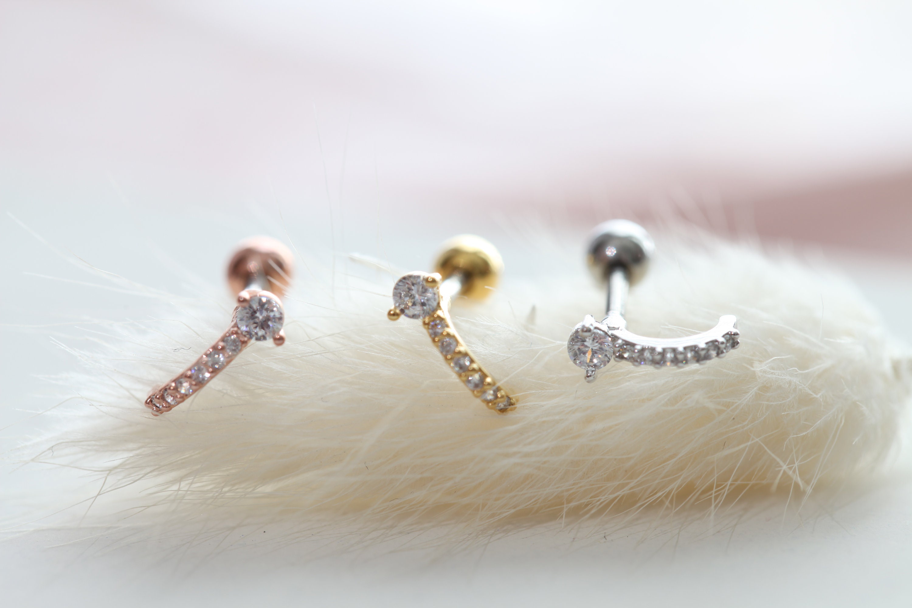 Titanio Labret Foglie Di Zirconi Filettatura Interna - Foto 4