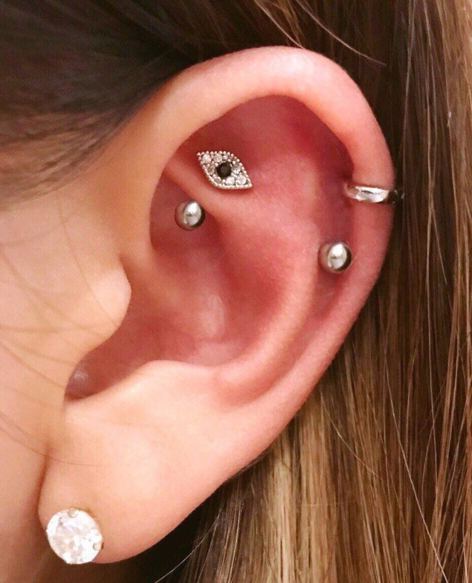 Evil eye helix earring deals