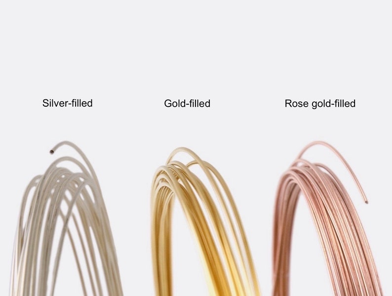 Hammer Finished 14k Gold Silver Rose Gold Filled Ring Wire Etsy