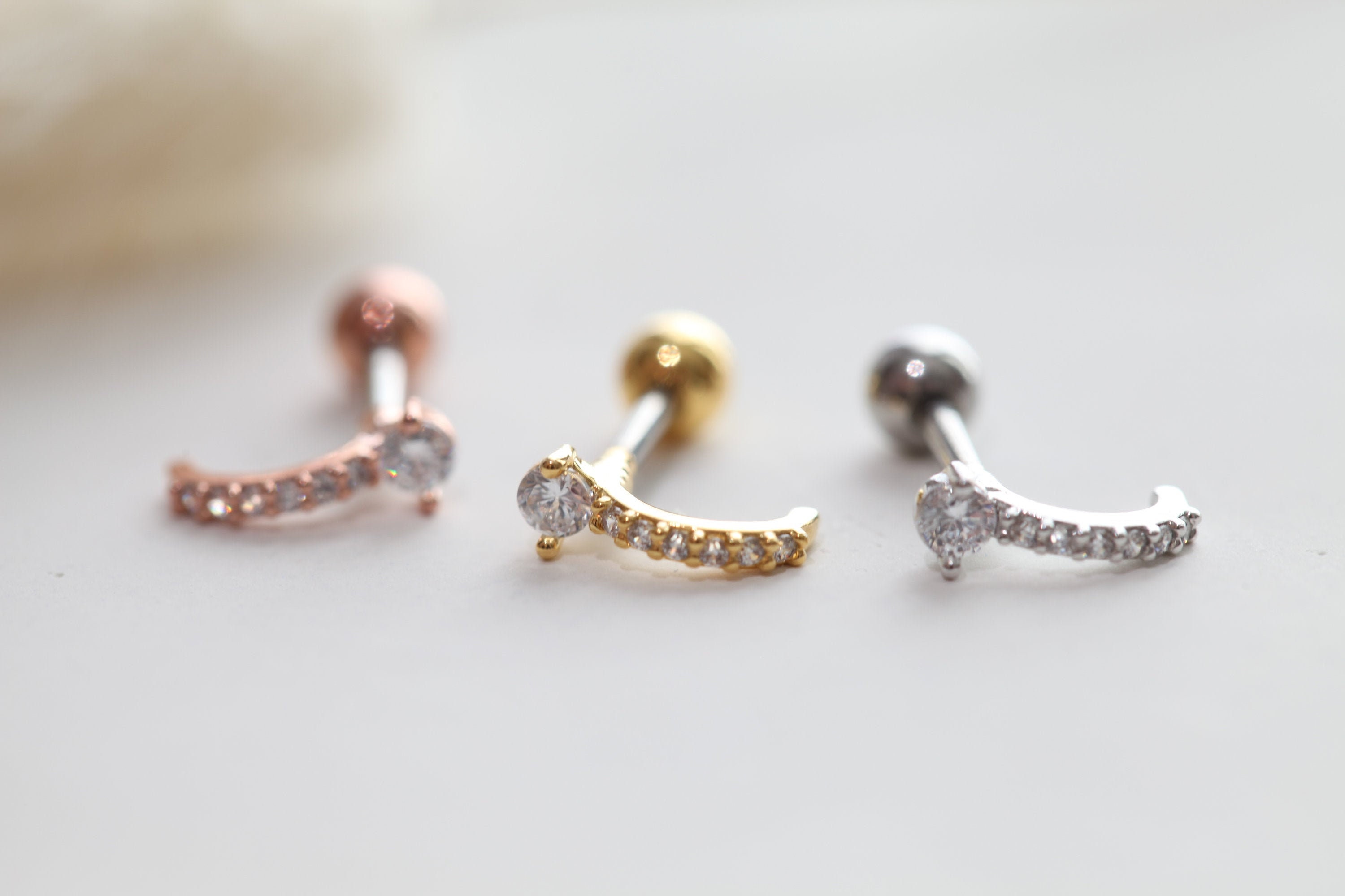 Titanio Labret Foglie Di Zirconi Filettatura Interna - Foto 8