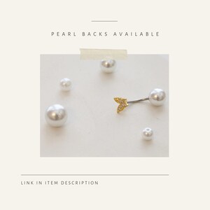 Pearl Add-ons Origami Jewels Belly Rings Pearl Screwbacks Belly Button Piercings Pearl Navel Ring image 3