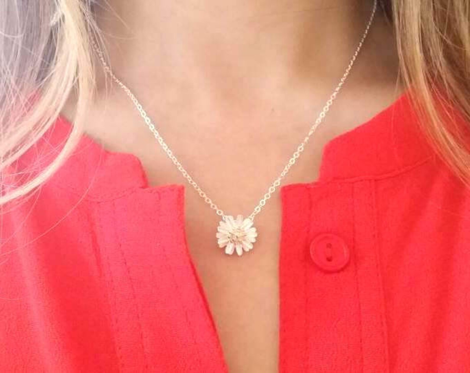 Elegant Daisy Flower Jewelry Set 925 Sterling Silver Studs Etsy