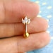 3CZ Crown Belly Button Ring, floating navel ring, dainty belly ring, gold belly rings, small belly rings, belly piercing small belly jewelry 