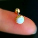 White Opal Cartilage Earring, opal barbell, medusa jewelry, minimalist conch earring, rainbow colors helix, tragus studs, opal stone jewelry