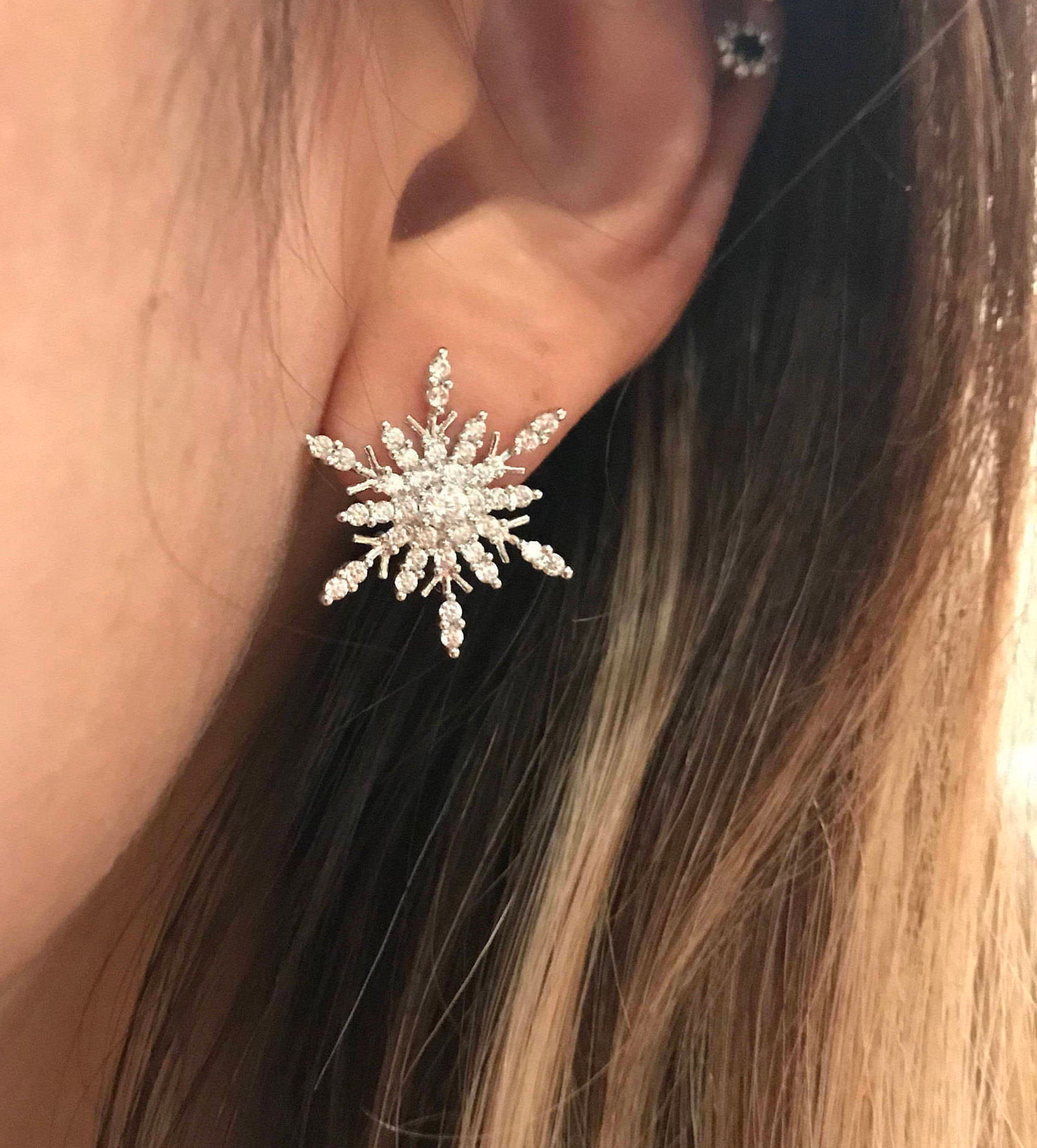 WithLoveSilver 925 Sterling Silver Mini Holiday Winter Christmas Snowflake Charm Stud Earrings WithLoveSilver 925 Sterling Silver Mini Holiday Winter Christmas Snowflake Charm Stud Earrings