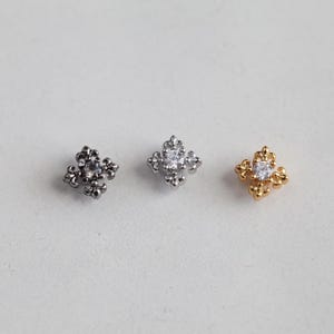 Medieval Cross Ring • Floating Belly Ring • Whimsigoth Minimalist Belly Button Ring • Small Dainty • 925 Silver Simple Trendy Belly Ring image 4