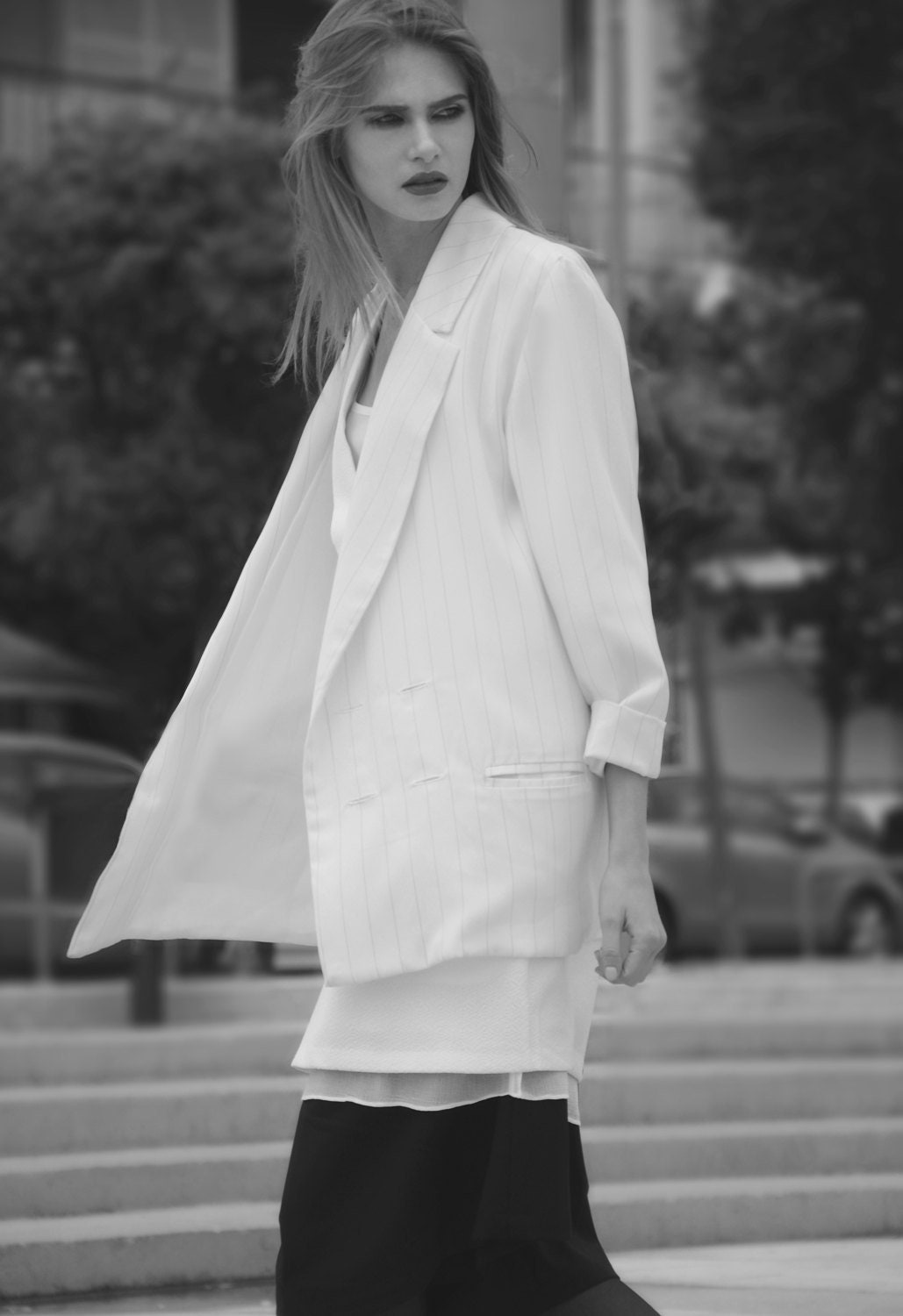 Oversized off white blazer Clearance
