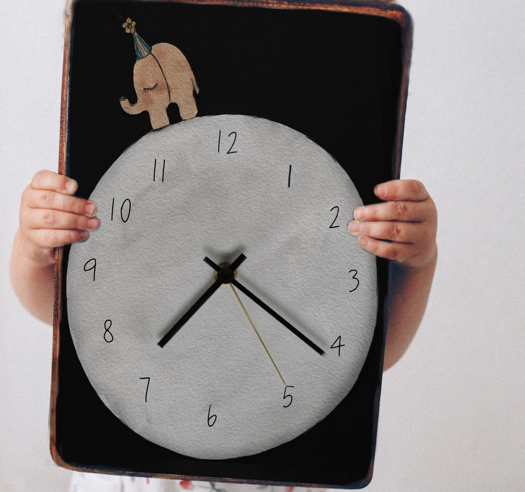 KIDS ROOM CLOCK Wooden Wall Clock Kids Room Decor Etsy