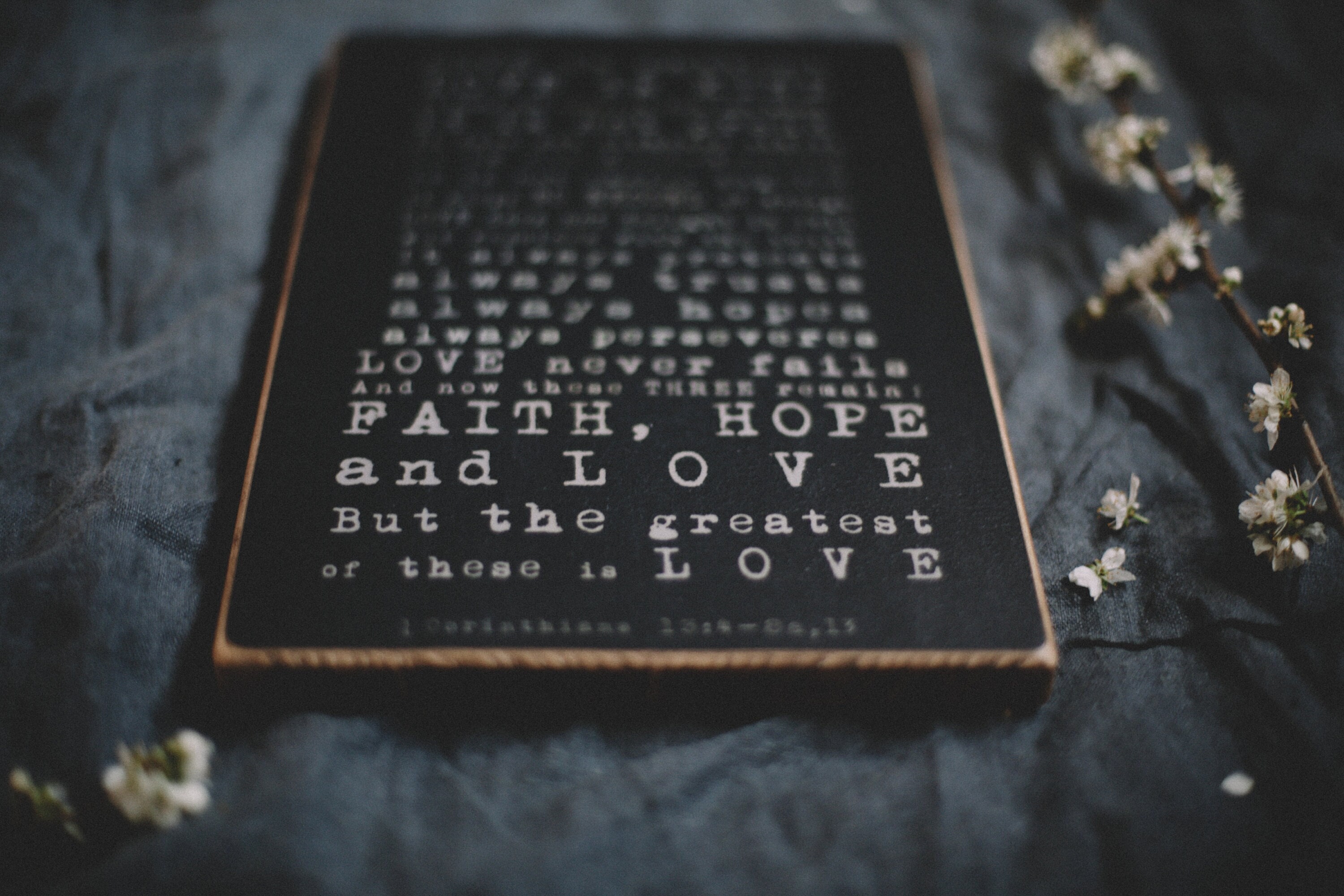 1 Corinthians 13 LOVE IS PATIENT Wooden Signs Bible Verse Wall Art Love
